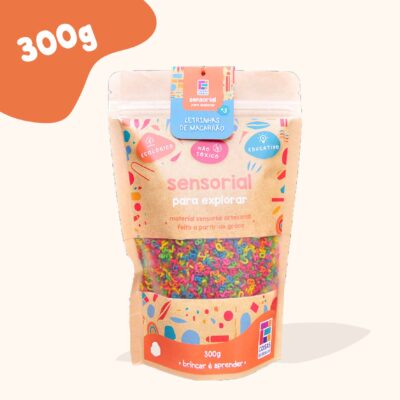 Letrinhas de Macarrão – Mix de Cores – 300g